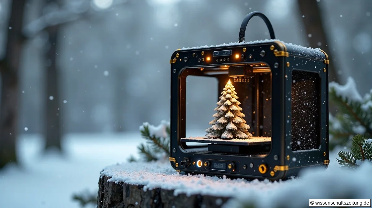 Eisige Innovation: 3D-Druck, Verdunstungskühlung, Weihnachtsbaum